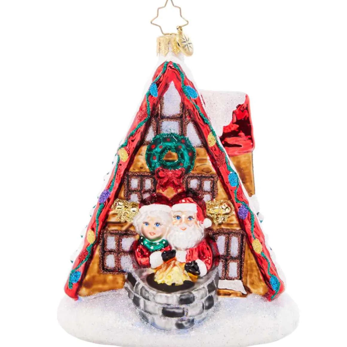 2023 Alpine A Frame Glass Ornament