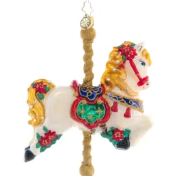 2023 Carousel Ride Glass Ornament