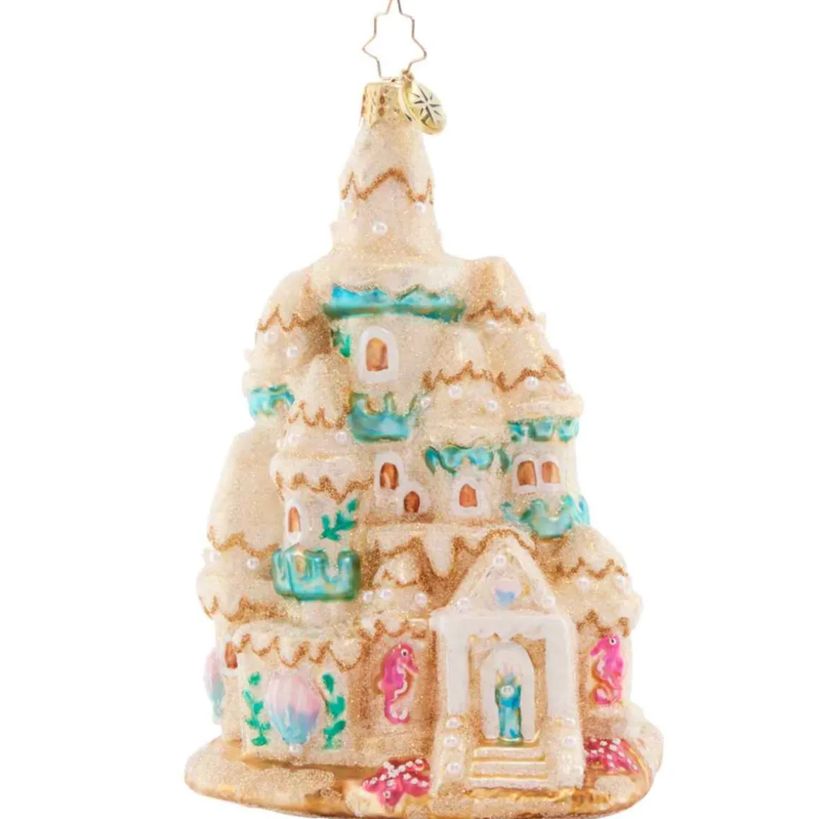 2023 Castle In The Sand Glass Ornament