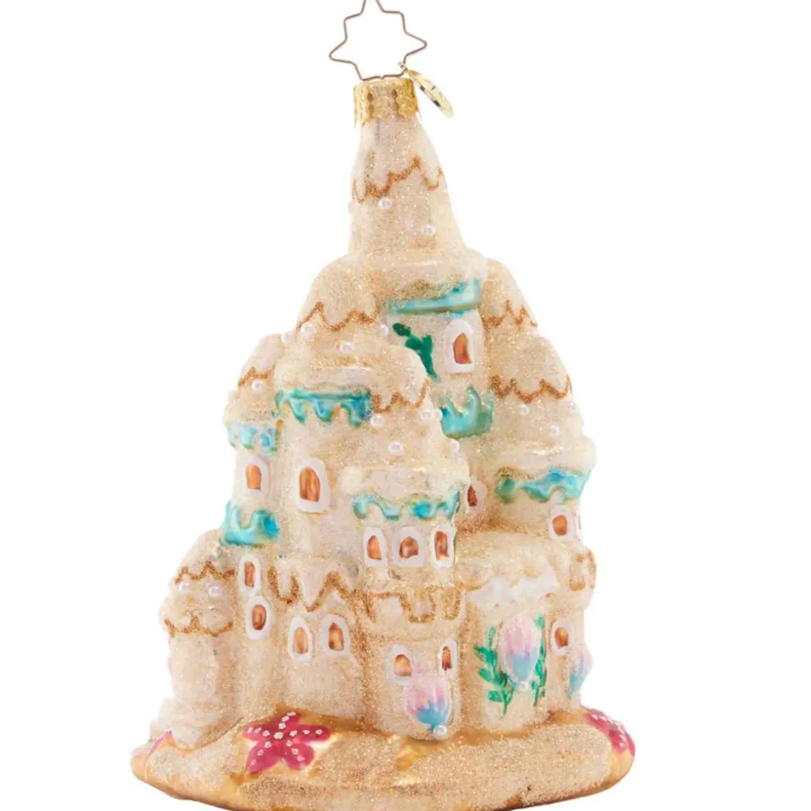2023 Castle In The Sand Glass Ornament