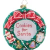 2023 Cheerful Cookie Wreath Glass Ornament