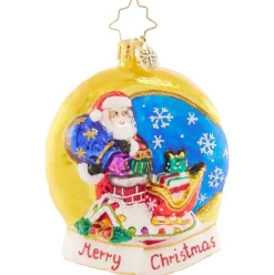 2023 Crescent Moon Christmas Glass Gem Ornament