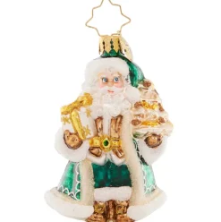 2023 Emerald City Santa Glass Gem Ornament