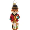 2023 Festive Fox Glass Ornament