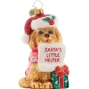 2023 Festive Furry Friend Glass Ornament
