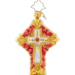 2023 Golden Grace Glass Gem Ornament