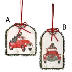 4.5 Inch Christmas Red Truck Tag Ornament