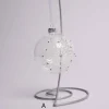 3 Inch Clear Or Silver Glass Ball With Snowflake