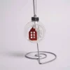 3 Inch Clear Ornament With House And Tree