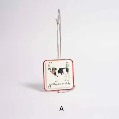 4 Inch Farm Enamel Ornament