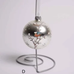 3 Inch Glass Bird On Branch Ball