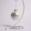 3 Inch Glass Diamond Snowflake Ball
