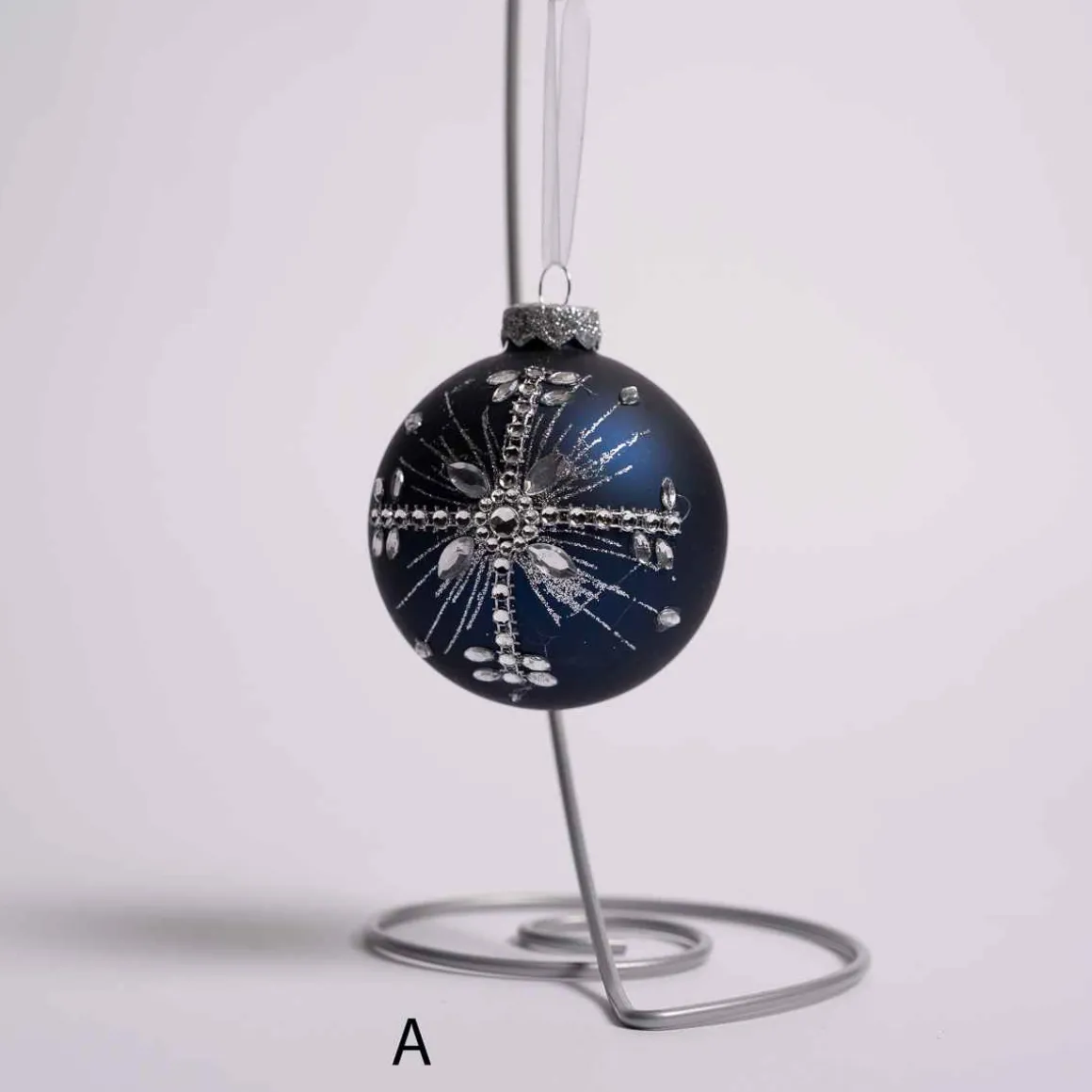 3 Inch Glass Diamond Snowflake Ball