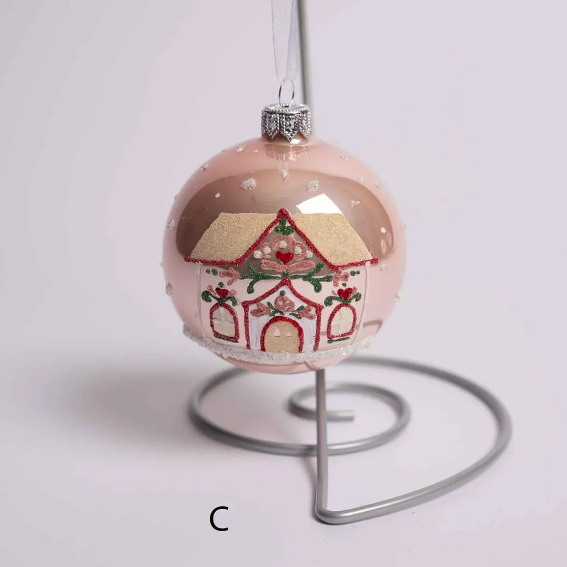 3 Inch Glass Gingerbread House Ball