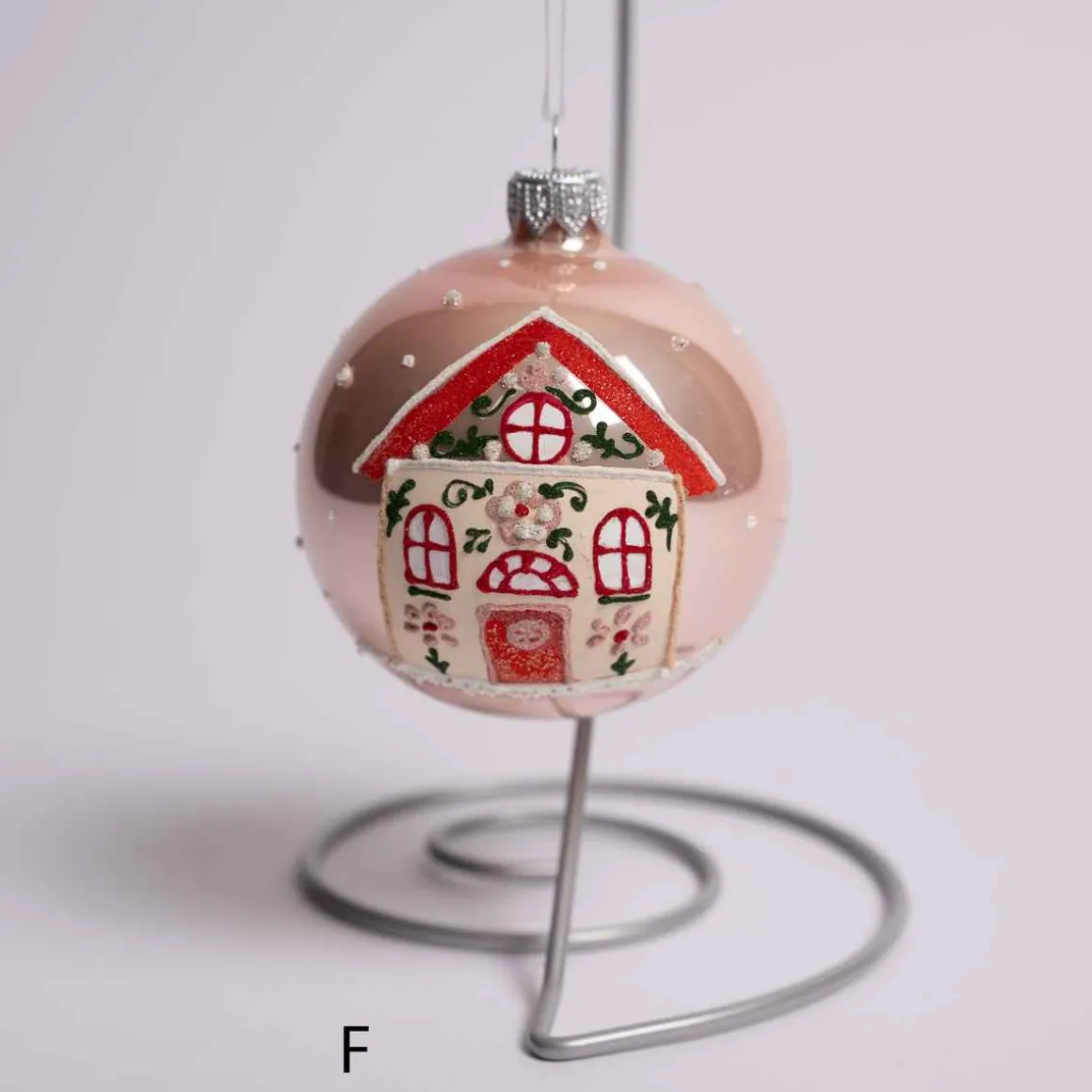 3 Inch Glass Gingerbread House Ball