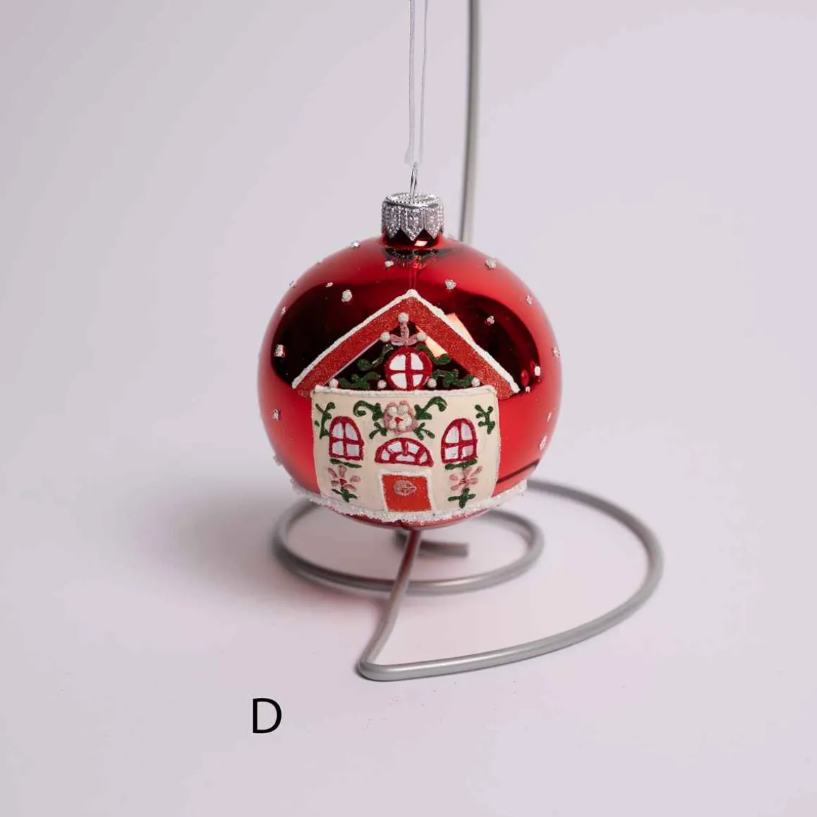 3 Inch Glass Gingerbread House Ball