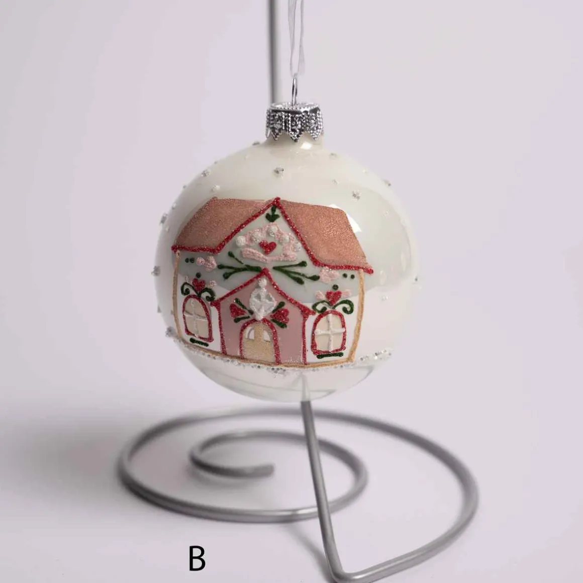 3 Inch Glass Gingerbread House Ball