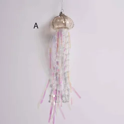 12 Inch Glass Jelly Fish Ornament