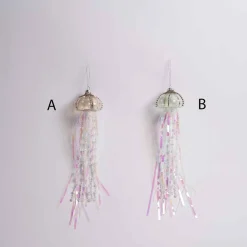 12 Inch Glass Jelly Fish Ornament
