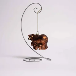 4 Inch Glass Mother Bear Ornament