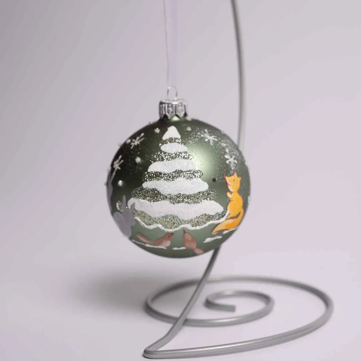 3 Inch Green Ball With Forest Animals