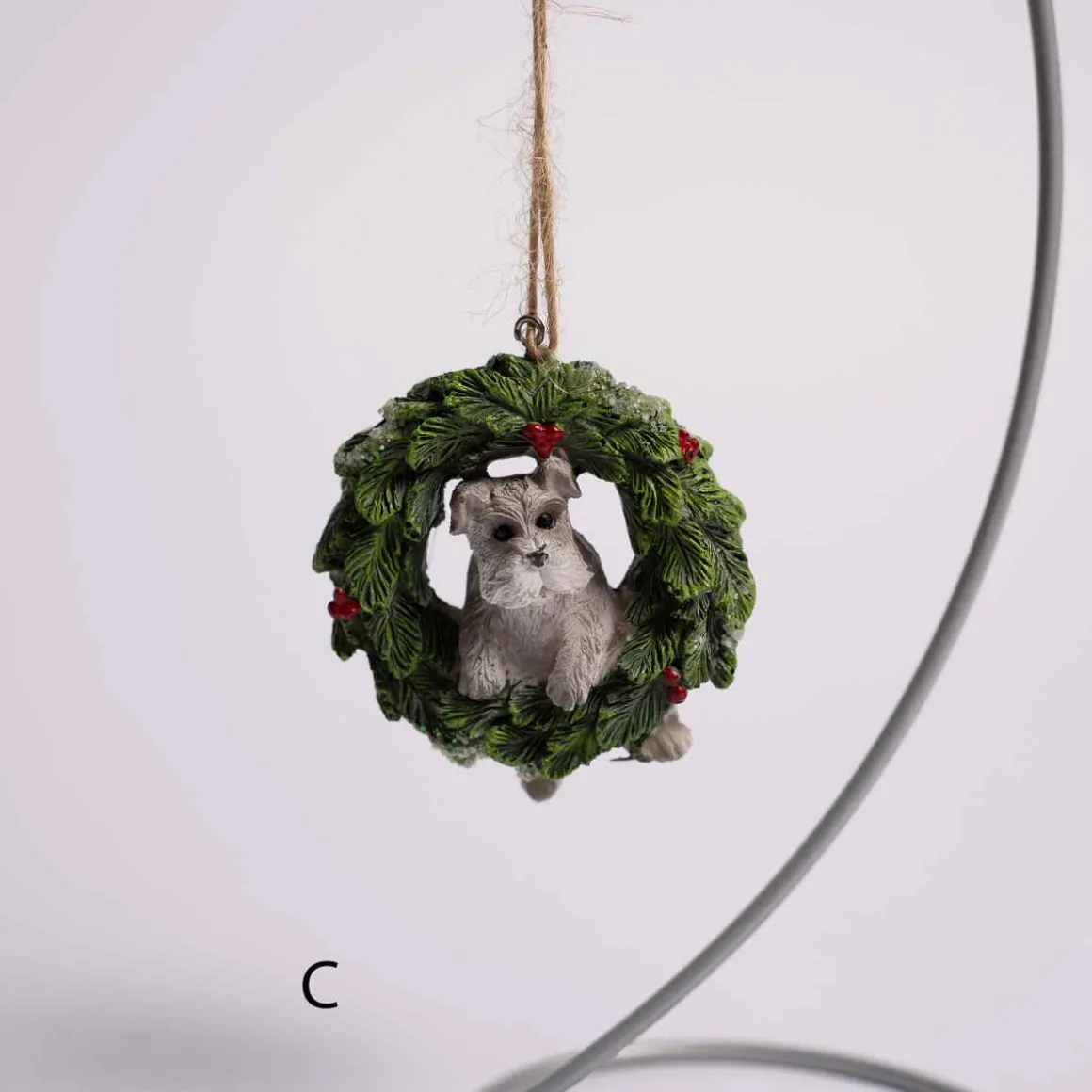 3 Inch Pet In Wreath Ornament