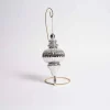 10 Inch Silver Mercury Ridged Finial Ornament Box Of 2