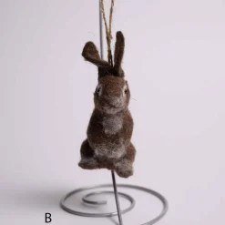 5 Inch Wool Rabbit Ornament