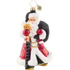 2023 Jolly Jewel Toned Santa Glass Ornament