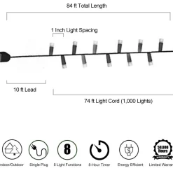 1000 Multicolor Compact Light Set