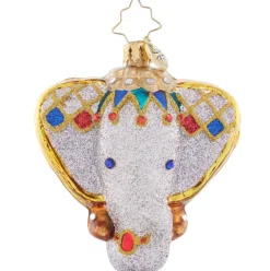 2023 Opulent Elephant Glass Gem Ornament