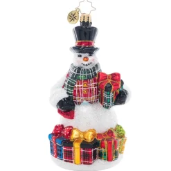 2023 Plaid Perfection Glass Ornament