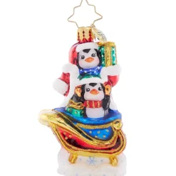 2023 Silliest Sleigh Ride Glass Gem Ornament