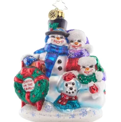 2023 Snow In The Family Glass Ornament