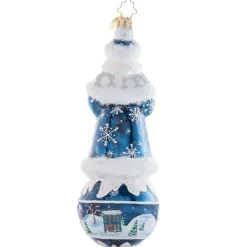 2023 Snowy Serenity Santa Glass Ornament