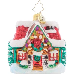 2023 The Coziest Cottage Glass Gem Ornament