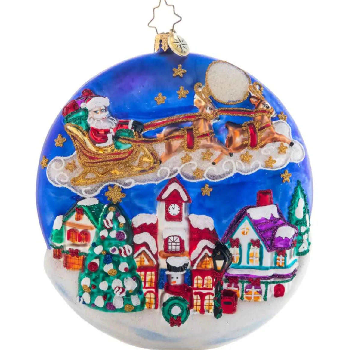 2023 The Night Before Christmas Glass Ornament