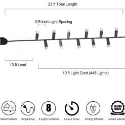 448 Warm White Cluster Light Set