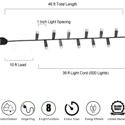500 Warm White Compact Light Set