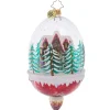 2023 Winter Cottage Hideaway Glass Ornament