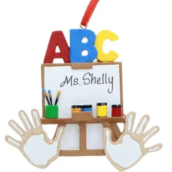 Abc Handprint Ornament