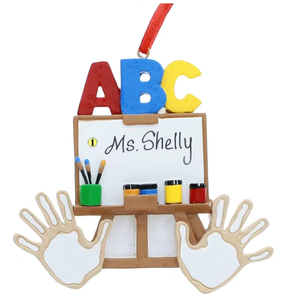Abc Handprint Ornament