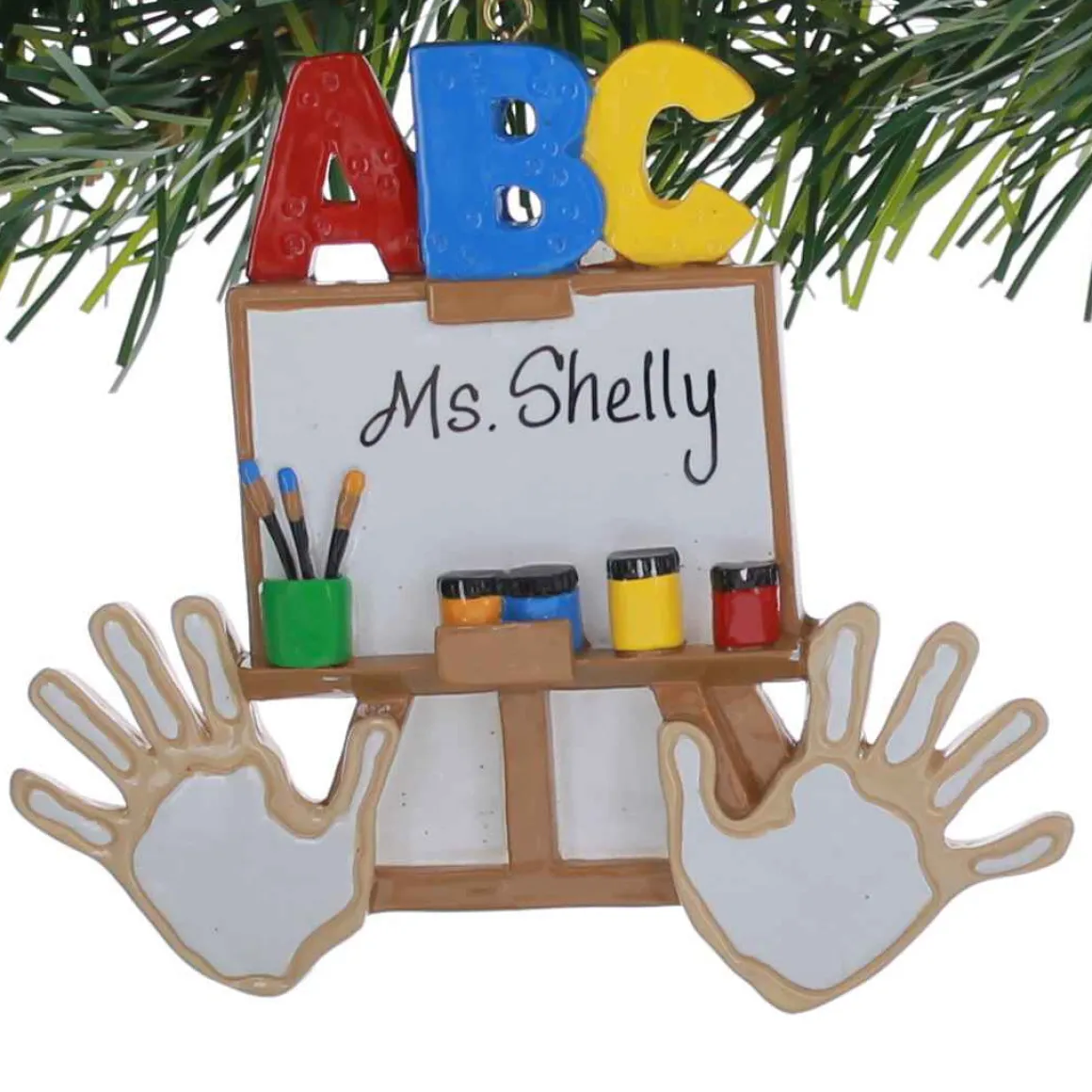 Abc Handprint Ornament