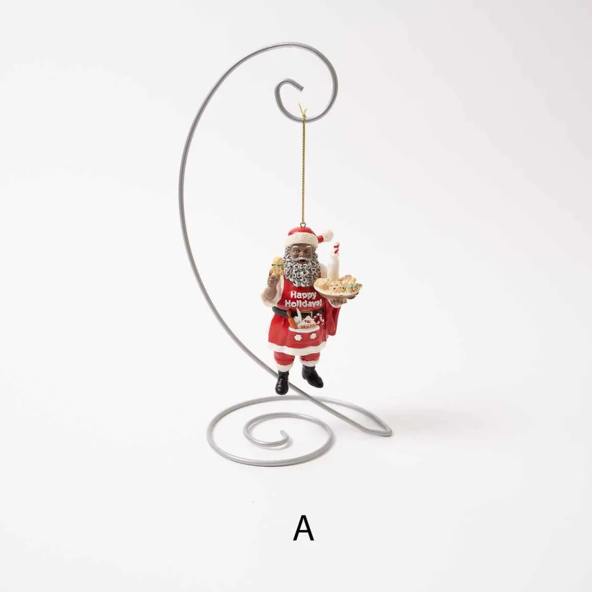 African American Chef Santa Ornament