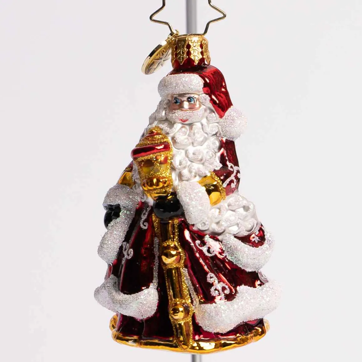 An Endearing St Nick Glass Gem Ornament