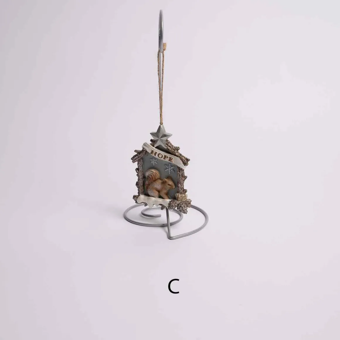 Animal In Log Frame Ornament