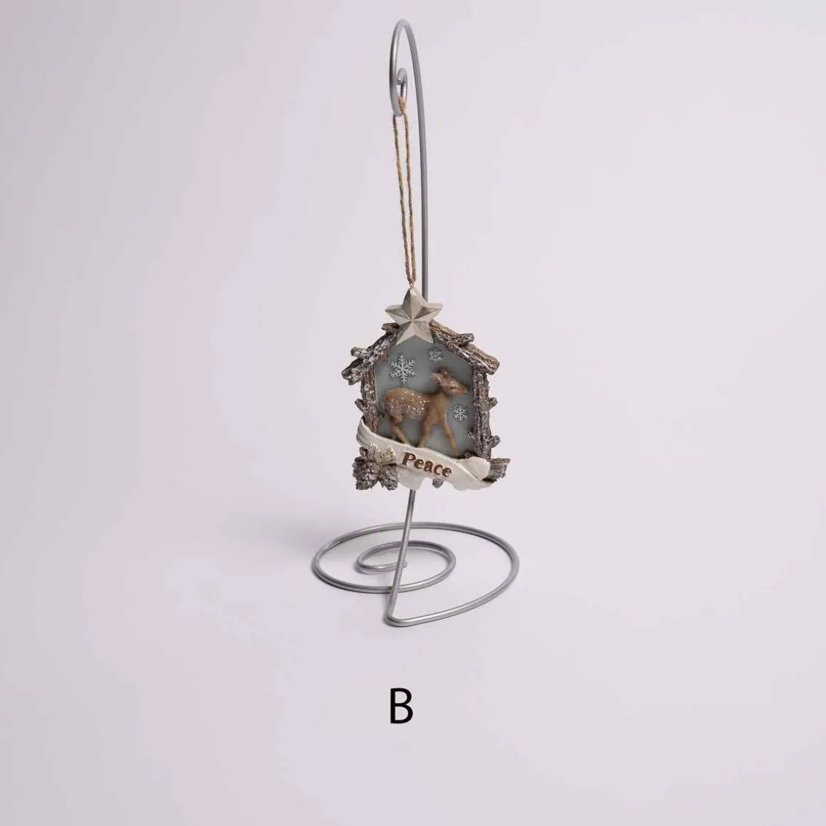 Animal In Log Frame Ornament