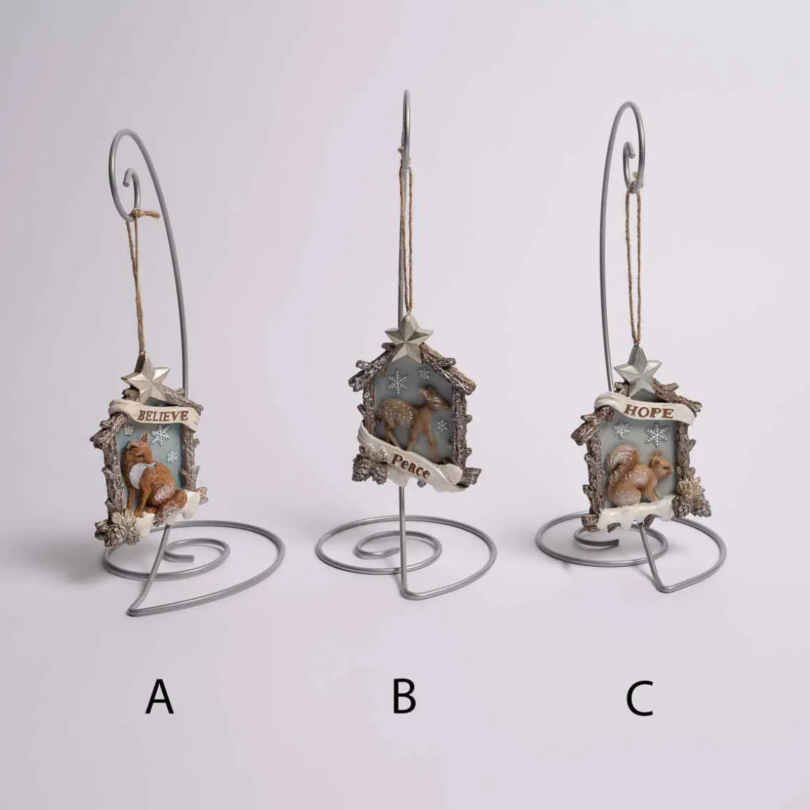 Animal In Log Frame Ornament
