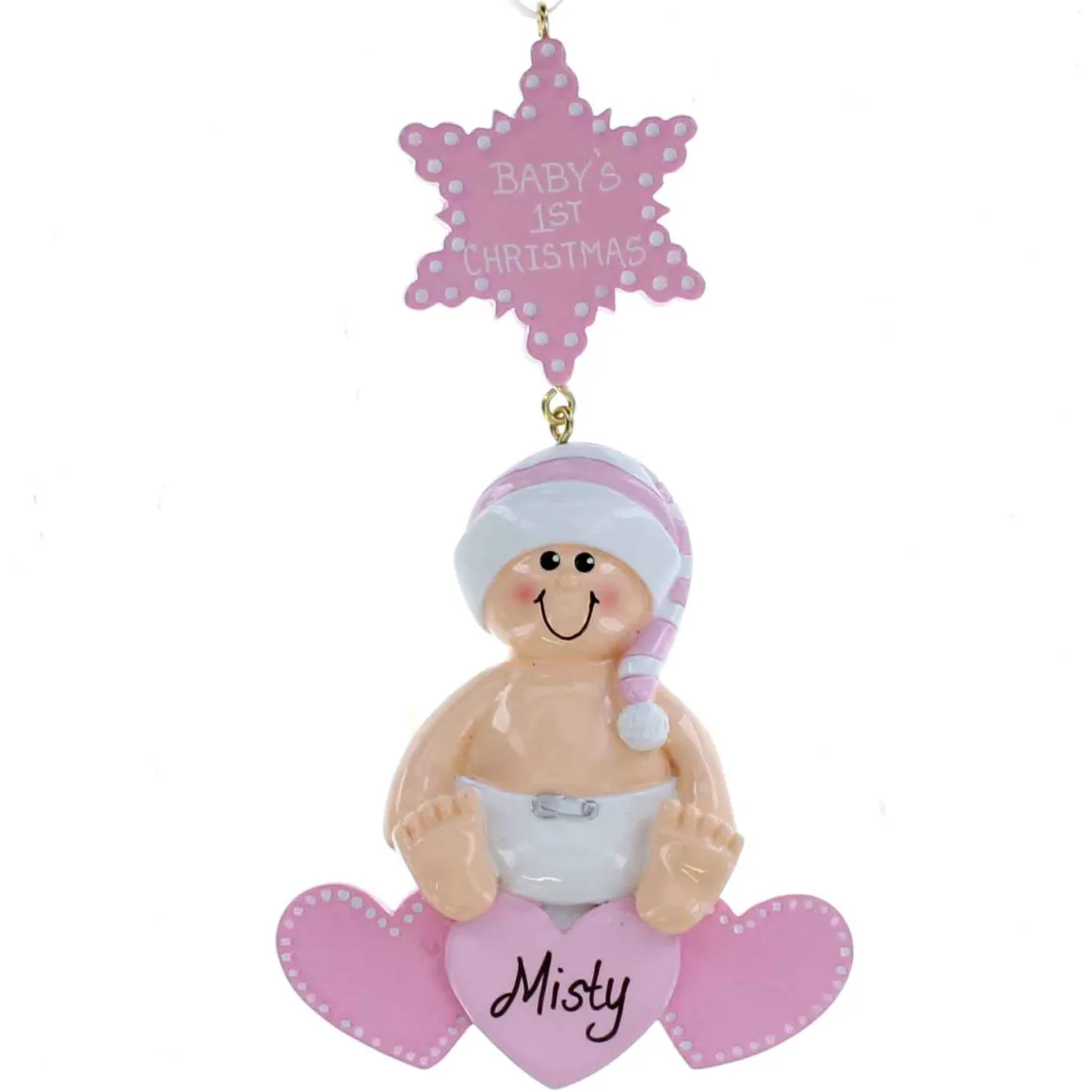 Baby Girl On Hearts