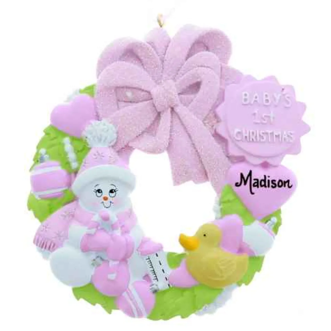 Baby's 1St Snowman Girl Wreath